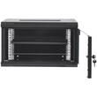 Rack metalic de podea 19'', Vevor 6U, usa din sticla, 350 x 450 x 600 mm