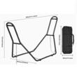 Suport pentru hamac cu lungimea 2.1-3.9 m, Otel, Negru, max 215 kg, 283x90.5x121 cm, Accesorii prindere incluse