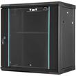 Rack metalic de perete 19'', Vevor 12U, usa din sticla, 640 x 450 x 600 mm, Montare pe perete