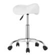 Scaun hidraulic tip sa pentru salon/cabinete, max 204 kg, 5 roti, inaltime reglabila 550-710 mm, Alb