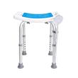Scaun de dus cu inaltime reglabila pe 6 niveluri pentru persoane cu dizabilitati, max 158 kg, Anti-derapant, aluminiu, suport dus