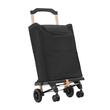 Carucior pentru cumparaturi cu 4 roti, geanta detasabila, maner telescopic, max 75 kg, capacitate 40 l