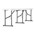 Banca pliabila  1830x307x430 mm, HDPE si Otel, pentru gradina sau catering, Alba