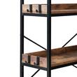 Raft multifunctional de colt cu 5 etaje, Metal/MDF, 120.1 x 30 x 166.1 cm, pentru plante, carti, decoratiuni