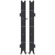 Poarta dubla pliabila de securitate, Otel, Negru, 4 x roti, 3200 x 40 x 1605 mm, incuietoare cu cheie