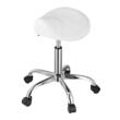 Scaun hidraulic tip sa pentru salon/cabinete, max 204 kg, 5 roti, inaltime reglabila 550-710 mm, Alb