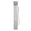 Coloana dus hidromasaj, Inox 5 in 1, Led, 4 jeturi masaj, Lumina Led, 1345 x 200 x 460 mm