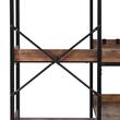 Raft multifunctional de colt cu 5 etaje, Metal/MDF, 120.1 x 30 x 166.1 cm, pentru plante, carti, decoratiuni