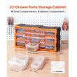 Organizator accesorii cu 22 sertare, Plastic, 49.5x16x25.5 cm