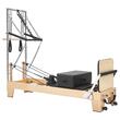 Aparat pilates Performer cu turn, cadru lemn artar, 2.4 m, max 181 kg, Sistem rezistenta 6 x arcuri,  saltea conversie, placa sarituri, curele