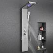 Coloana dus hidromasaj, Inox 5 in 1, Led, 4 jeturi masaj, Lumina Led, 1345 x 200 x 460 mm