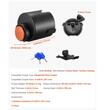 Antifurt remorca, 3 chei, Otel carbon, compatibil cu cuplajele de flux de aer cu flanșă de 2-5/16 inch / 58,6 mm