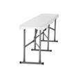 Banca pliabila  1830x307x430 mm, HDPE si Otel, pentru gradina sau catering, Alba