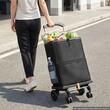 Carucior pentru cumparaturi cu 4 roti, geanta detasabila, maner telescopic, max 75 kg, capacitate 40 l