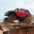 Masina cu telecomanda Jeep Off-Road 4x4, Lumini led, Rosu, 228 x 101 x 117 mm, Plastic/Metal/Cauciuc
