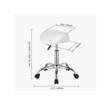Scaun hidraulic tip sa pentru salon/cabinete, max 204 kg, 5 roti, inaltime reglabila 550-710 mm, Alb