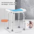 Scaun de dus cu inaltime reglabila pe 6 niveluri pentru persoane cu dizabilitati, max 158 kg, Anti-derapant, aluminiu, suport dus