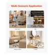 Scaun hidraulic tip sa pentru salon/cabinete, max 204 kg, 5 roti, inaltime reglabila 550-710 mm, Alb