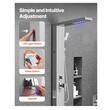 Coloana dus hidromasaj, Inox 5 in 1, Led, 4 jeturi masaj, Lumina Led, 1345 x 200 x 460 mm
