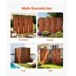 Set 4 x Paravan confidentialitate pentru gradina/casa, Otel, 50x160 cm, Exterior/Interior, ruginiu