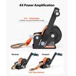 Troliu manual cu clichet in ambele directii, chinga poliester, 6.1 m, capacitate max 272 kg, pentru barci, ATV