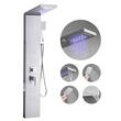 Coloana dus hidromasaj, Inox 5 in 1, Led, 4 jeturi masaj, Lumina Led, 1345 x 200 x 460 mm
