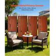 Set 4 x Paravan confidentialitate pentru gradina/casa, Otel, 50x160 cm, Exterior/Interior, ruginiu