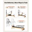 Aparat pilates Performer cu turn, cadru lemn artar, 2.4 m, max 181 kg, Sistem rezistenta 6 x arcuri,  saltea conversie, placa sarituri, curele