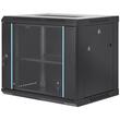 Rack 19'', Vevor 9U, usa din sticla, 500 x 450 x 600 mm, metalic de perete