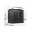 Rack 19'', Vevor 15U, 640 x 450 x 600 mm, metalic de perete