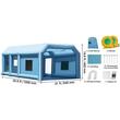 Cabina de vopsit, gonflabila, 2 x suflante, 750/1000W, dimensiune exterioara 12 x 5 x 4 m