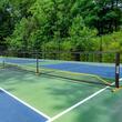 Fileu portabil pentru tenis Vevor 673 x 60 x 93 cm, Cadru metalic, plasa PE, geanta transport