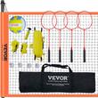 Set fileu portabil pentru tenis si badminton Vevor 970 x 3.2 x 245 cm, Cadru metalic, geanta transport, 4 x palete, 1 x minge volei, inaltime reglabila