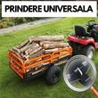 Remorca basculabila Vivatechnix Premium Garden, Capacitate 680 Kg, dimensiune 200 x 66 x 76 cm, Otel, compatibila cu tractorase de gazon, ATV-uri
