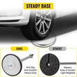 Set 2 stalpi delimitare, Banda retractabila in 4 directii, Inox, Argintiu, Inaltime 90 cm, Heavy Duty