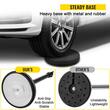 Set 8 stalpi delimitare, Banda retractabila in 4 directii, Inox, Negru, Inaltime 90 cm, Heavy Duty