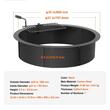 Semineu de exterior pentru gradina, Rotund, fara baza, Otel, Diametru exterior 889 mm, gratar inclus