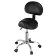 Scaun hidraulic cu spatar, tip sa, pentru salon/cabinete, max 204 kg, 5 roti, inaltime reglabila 84-100 cm, Negru