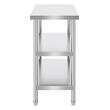 Masa de lucru Inox, pentru preparare alimente, 457x914x864 mm, 2 x rafturi