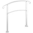 Balustrada pentru 1-3 trepte exterioare, Alb, Otel, Lungime 100 cm, Kit instalare