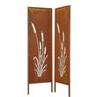 Set 2 x Paravan confidentialitate pentru gradina/casa, Otel, 50x160 cm, Exterior/Interior, ruginiu