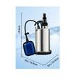 Pompa submersibila cu plutitor, Putere 550 W, Inox, Debit 9500 l/h, Iesire G1-1/2", Inaltime 7.5 m, IPX8, Lungime cablu alimentare 10 m