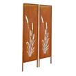 Set 2 x Paravan confidentialitate pentru gradina/casa, Otel, 50x160 cm, Exterior/Interior, ruginiu