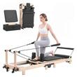 Aparat pilates pliabil, cadru lemn, 2.3 m, max 181 kg, Sistem rezistenta 5 x arcuri,  rulmenti dubli, franghii reglabile