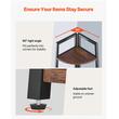 Raft multifunctional de colt cu 5 etaje, Metal/MDF, 43 x 43 x 178 cm, pentru plante, carti, decoratiuni