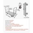 Carucior cu platforma industrial, Pliabil, 4 x Roti, Capacitate max 1200 kg, Dimensiune 1220 x 610 x 920 mm, Otel, Manere detasabile