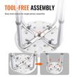 Scaun de dus cu inaltime reglabila pe 6 niveluri pentru persoane cu dizabilitati, max 136 kg, Anti-derapant, aluminiu