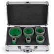 Set 6 carote diamantate pentru gresie, marmura, 20-68 mm, prindere M14, umed sau uscat, cutie depozitare