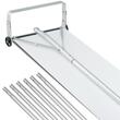 Dispozitiv pentru indepartarea zapezii de pe acopreis, Lungime reglabila max 9 m, Aluminiu