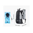 Rucsac de hidratare usor cu suport de apa de 2 l, ciclism, drumetie, Impermeabil, 460 x 320 x 125 mm, Negru/Argintiu